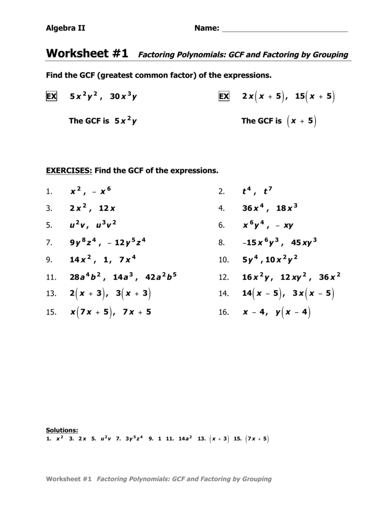 Hw4Polynomialoperationsdoc In Operations With Polynomials Worksheet