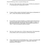 Ideal Gas Law Practice Worksheet Regarding Ideal Gas Law Practice Worksheet