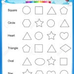 Identify And Color The Correct Shape Colorful Printable Kids And Espanol Para Ninos Worksheets