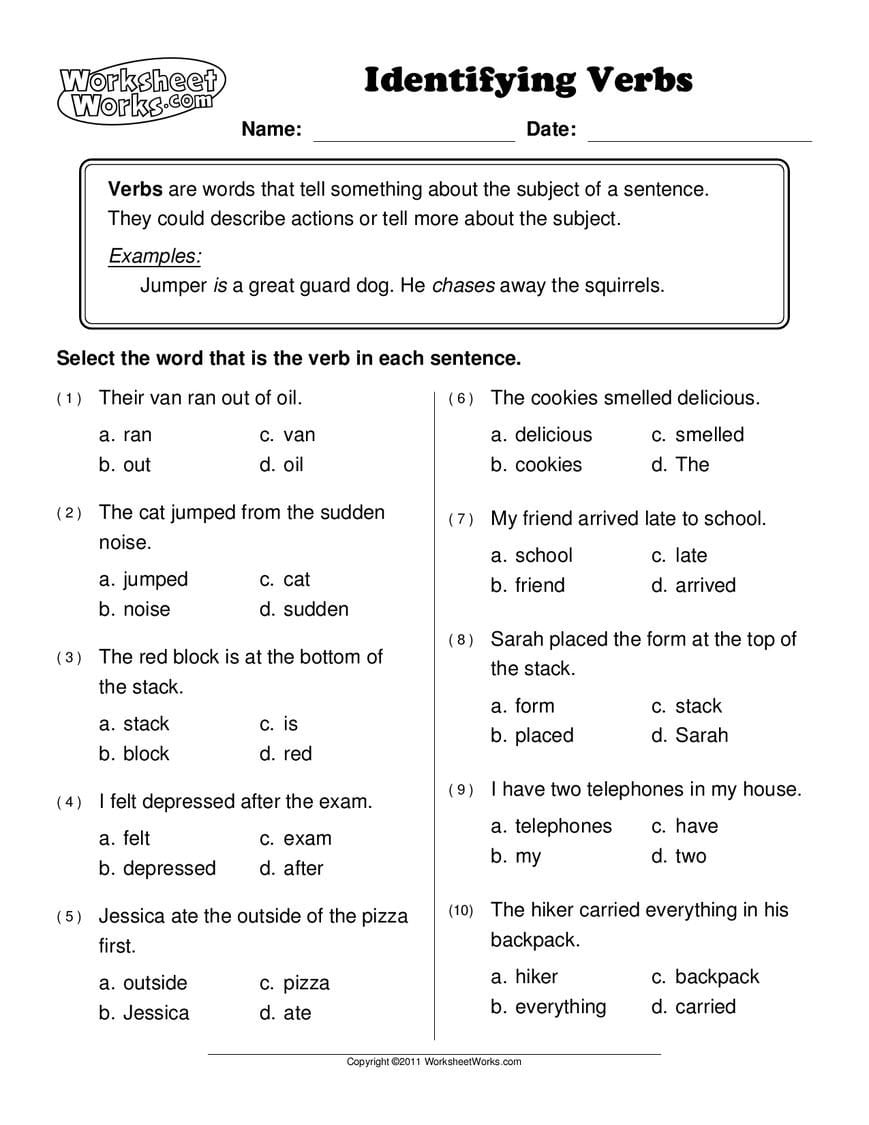 Identifying Verbs  Worksheet  Pdf Flipbook As Well As Verb To Be Worksheets For Adults Pdf