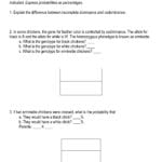 Incomplete And Codominance Worksheet And Codominance Incomplete Dominance Worksheet Answers