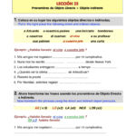 Indirectdirectobjectpronounsworksheet Within Indirect Object Pronouns Spanish Worksheet
