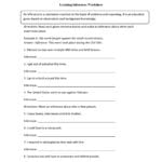 Inferences Worksheet 2 Answers  Briefencounters Within Inferences Worksheet 2 Answers