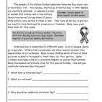 Informational Text Worksheets And Printouts From The Teacher's Guide Intended For Comprehension Worksheets With Questions