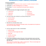 Introduction To Water Chemistry Worksheet Answers For Chemistry Data Analysis Worksheets