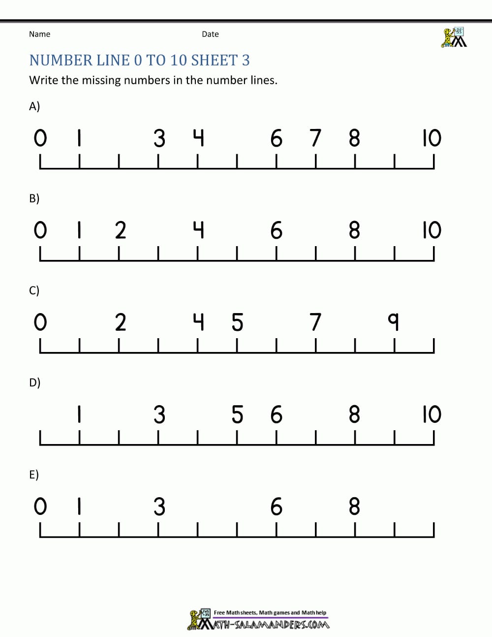 Kindergarten Number Worksheets Intended For Number Worksheets For Kindergarten