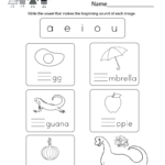 Kindergarten Phonics Worksheet  Free Kindergarten English Worksheet Along With Kindergarten Phonics Worksheets