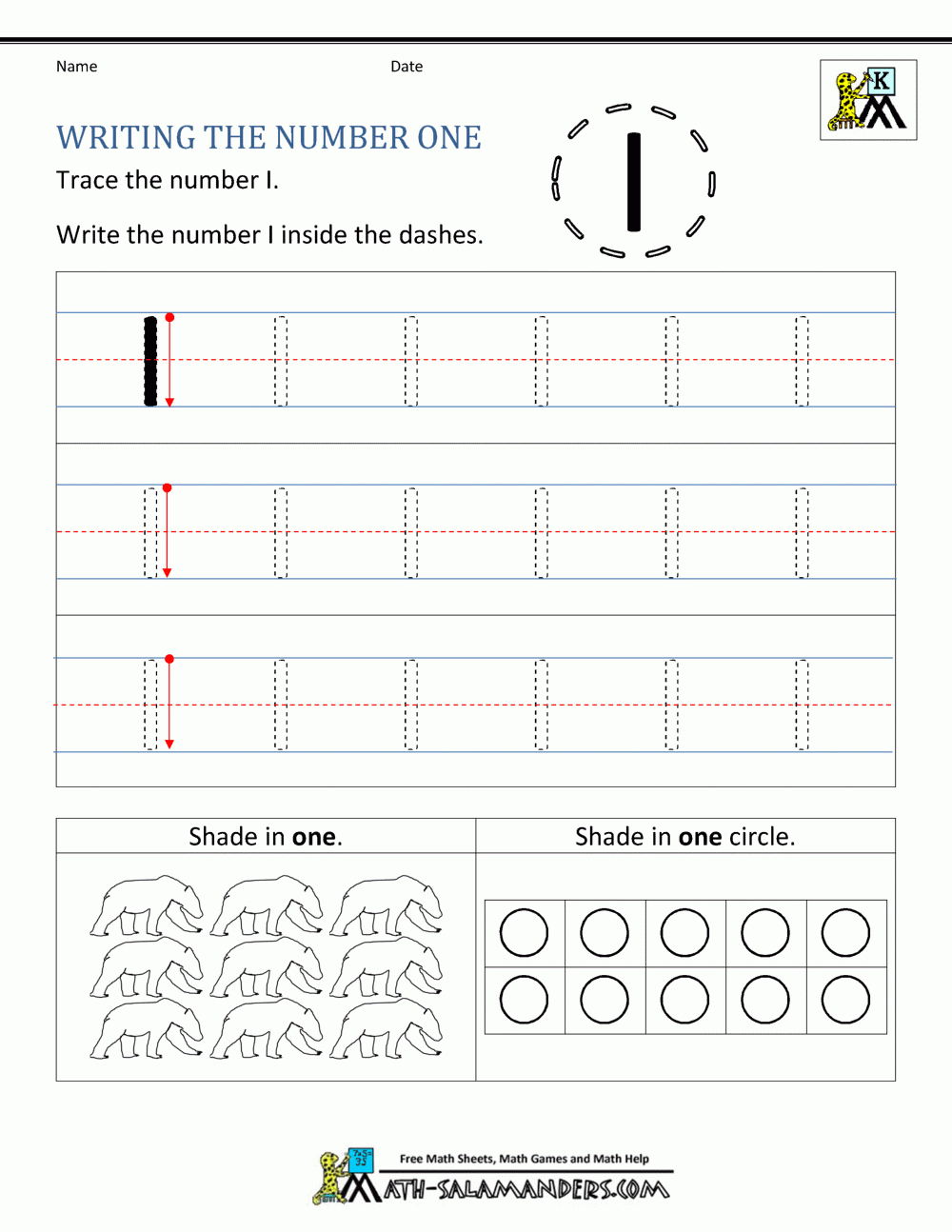Kindergarten Printable Worksheets  Writing Numbers To 10 In Learn To Write Kindergarten Worksheets