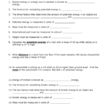 Kinetic And Potential Energy Problems For Worksheet Kinetic And Potential Energy Problems