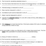 Kinetic And Potential Energy Problems Worksheet Answers Pertaining To Worksheet Kinetic And Potential Energy Problems