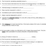 Kinetic And Potential Energy Problems Worksheet Answers With Regard To Worksheet Kinetic And Potential Energy Problems Answer Key