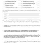 Kinetic Energy And Potential Energy Worksheet Multiplication Intended For Kinetic And Potential Energy Worksheet Key