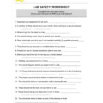Lab Safety Worksheet Pertaining To Lab Safety Worksheet Answers