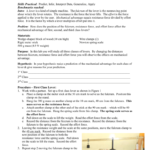 Labma Of Levers Intended For Types Of Levers Worksheet Answers