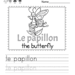 Learn The French Language Worksheet  Free Kindergarten Learning Together With French Worksheets For Beginners Pdf