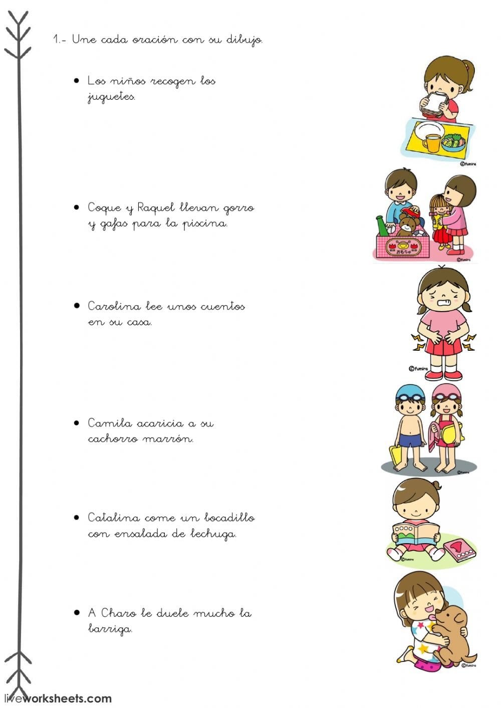 Lectura Comprensiva1  Interactive Worksheet Regarding Espanol Para Ninos Worksheets