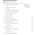 Lesson 1  Rocks And The Rock Cycle Pertaining To Rock Cycle Worksheet Answer Key
