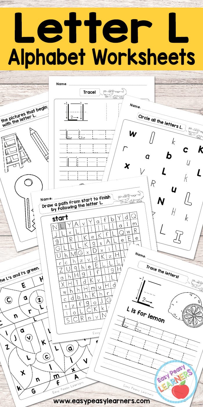 Letter L Worksheets  Alphabet Series  Easy Peasy Learners With Regard To Preschool Letter L Worksheets