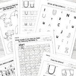 Letter U Worksheets  Alphabet Series  Easy Peasy Learners With Letter Identification Worksheets