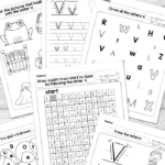 Letter V Worksheets  Alphabet Series  Easy Peasy Learners With Letter Identification Worksheets