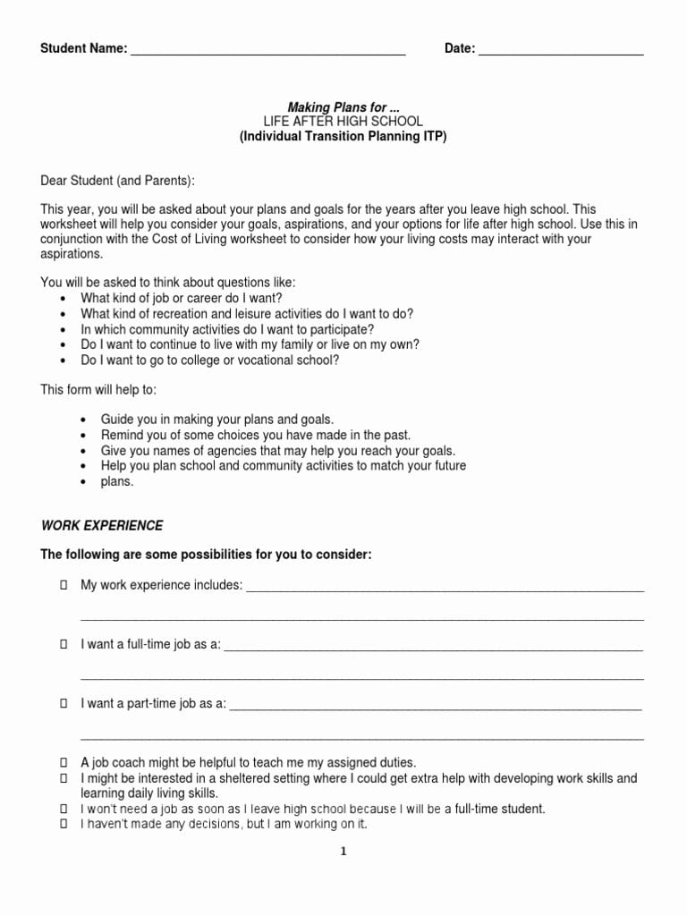 Life Skills Training – Cgcprojects – Resume With Regard To Life Skills Worksheets For Highschool Students