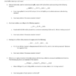 Limiting Reactant And Percent Yield Worksheets Within Limiting Reactant And Percent Yield Worksheet Answer Key