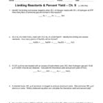 Limiting Reactants Worksheet In Stoichiometry Limiting Reagent Worksheet