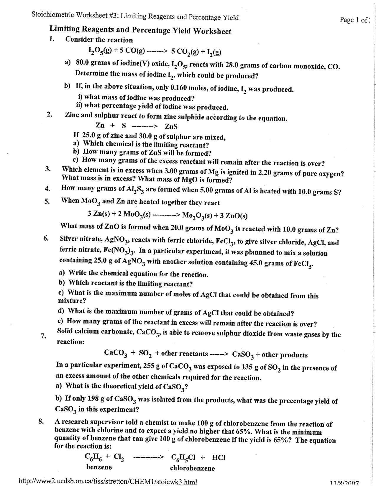 Limiting Reagent Worksheet  Worksheet Idea Template Inside Limiting Reactant And Percent Yield Worksheet Answer Key