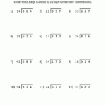 Long Division Worksheets For 5Th Grade Within Math Worksheets To Print For 6Th Grade
