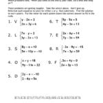 Ls 5 Solving Systems Using Substitution And The Distributive For Solving Systems Of Linear Equations By Substitution Worksheet