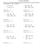 Ls 9 Systems With No Solutions And Infinitely Many Solutions Or Solving Systems Of Linear Equations By Substitution Worksheet