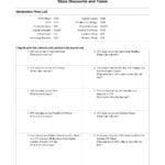 Markups And Markdowns Word Problems Matching Worksheet Answers Along With Markups And Markdowns Word Problems Matching Worksheet Answers