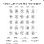 Martin Luther And Reformation Word Search  Wordmint Together With Protestant Reformation Worksheet Answers