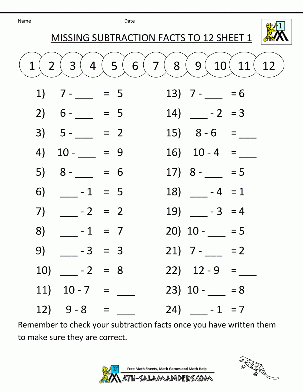 Math Subtraction Worksheets 1St Grade As Well As Addition And Subtraction Worksheets For Grade 1