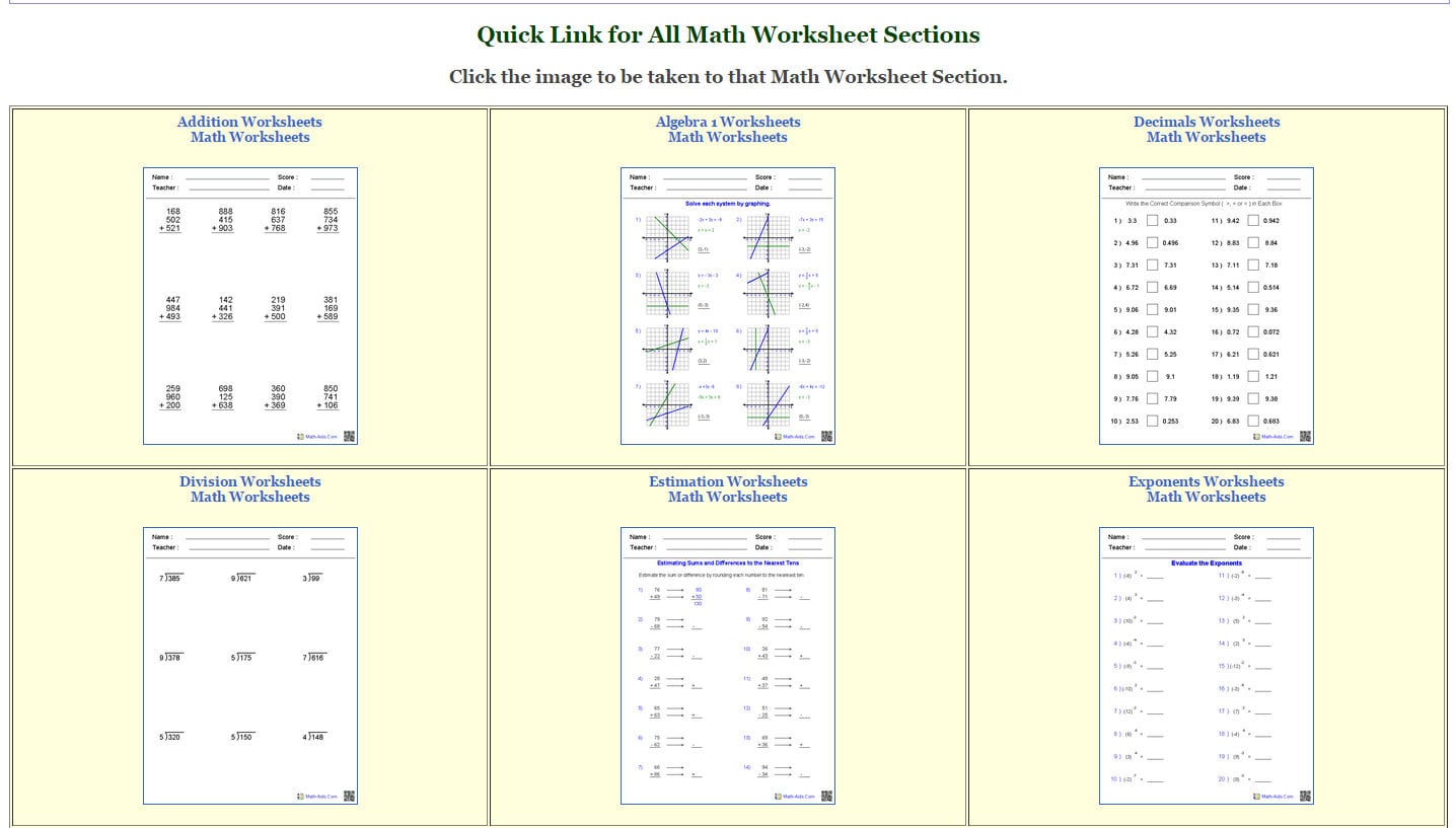 Mathaids Worksheets  Teachezwell Blog Throughout Math Aid Worksheet Answers