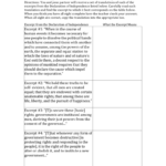 Matrix Of Excerpts From The Declaration Of Independence Directions For Declaration Of Independence Worksheet Answers
