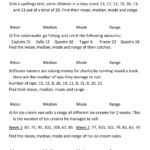 Mean Median Mode Range Worksheets Or Mean Median Mode Word Problems Worksheets Pdf