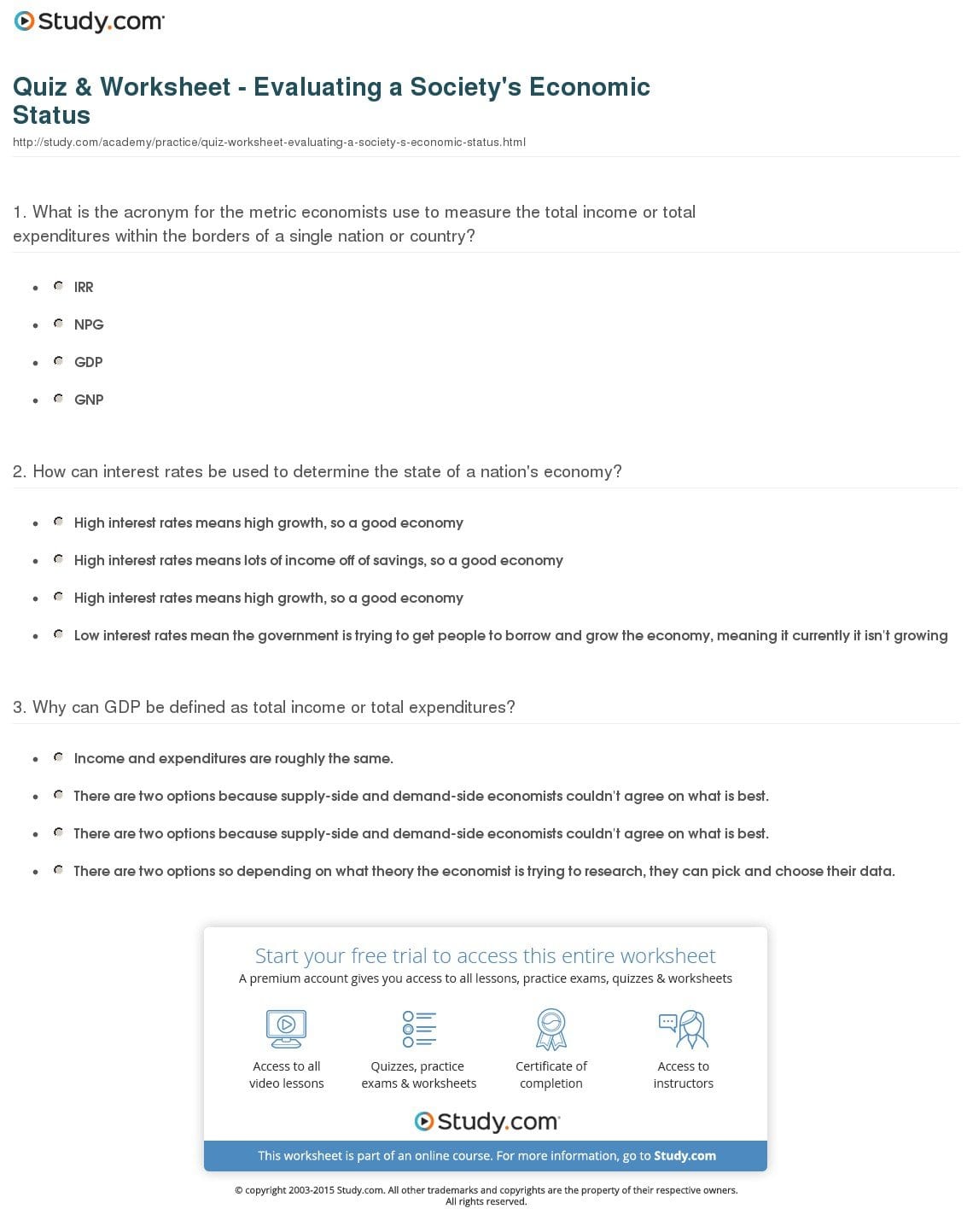 Measuring The Economy Worksheet Answers  Best Description About With Gdp Amp Business Cycles Chapter Worksheet Answers