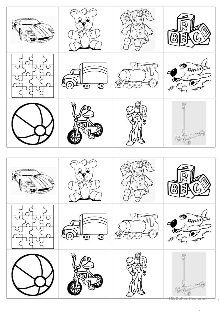 Memory Game On Toys Worksheet  Free Esl Printable Worksheets Made Within Printable Memory Worksheets For Adults