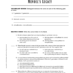 Mendels Legacy For Section 9 2 Review Genetic Crosses Worksheet Answers