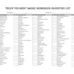 Merit Badge Workbook Inventory And Communications Merit Badge Worksheet