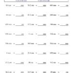 Metric Conversion Of Centimeters And Millimeters A Together With Metric Conversion Worksheet Pdf