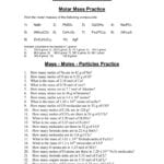 Molar Mass Practice Worksheet Regarding Gram Formula Mass Worksheet