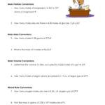 Mole Conversions Worksheet Throughout Mole Mass And Particle Conversion Worksheet