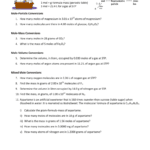 Mole Conversions Worksheet Throughout Mole Mass And Particle Conversion Worksheet