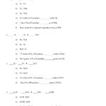 Mole Ratio Worksheet Pertaining To Mole Ratio Worksheet