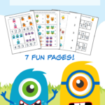 Monster Math Pack For Prek To 1St Grade  Frugal Mom Eh With Regard To Free Printable Preschool Worksheets Age 4