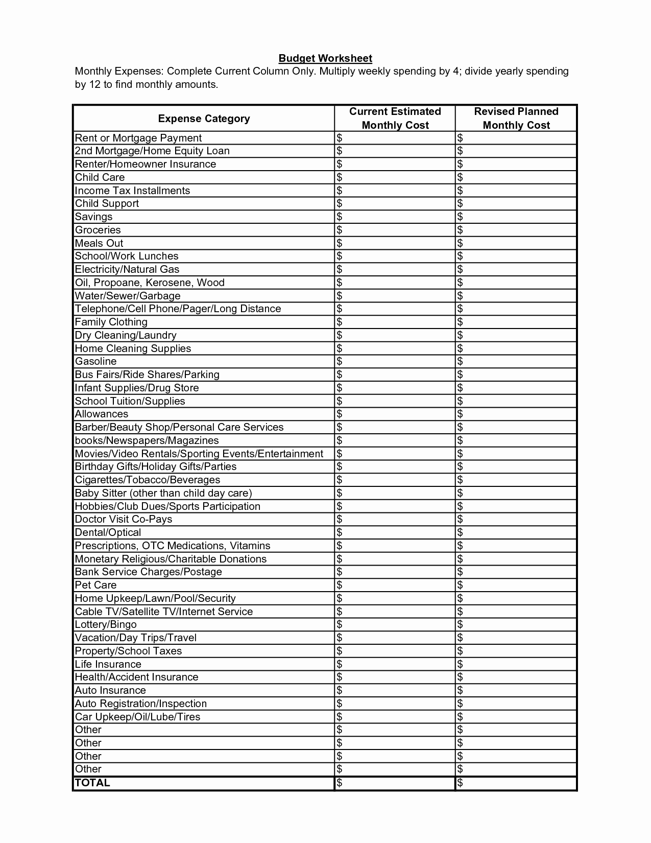 Monthly Expenses Spreadsheet Template For Best Of Home Budget Excel With Monthly Home Expenses Worksheet