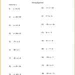 Multi Step Equations Worksheet Answers Doc With Fractions And Regarding Solving Linear Equations Worksheet