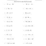Multi Step Equations Worksheet Variables On Both Sides  Worksheet Regarding Two Step Equations Worksheet Pdf